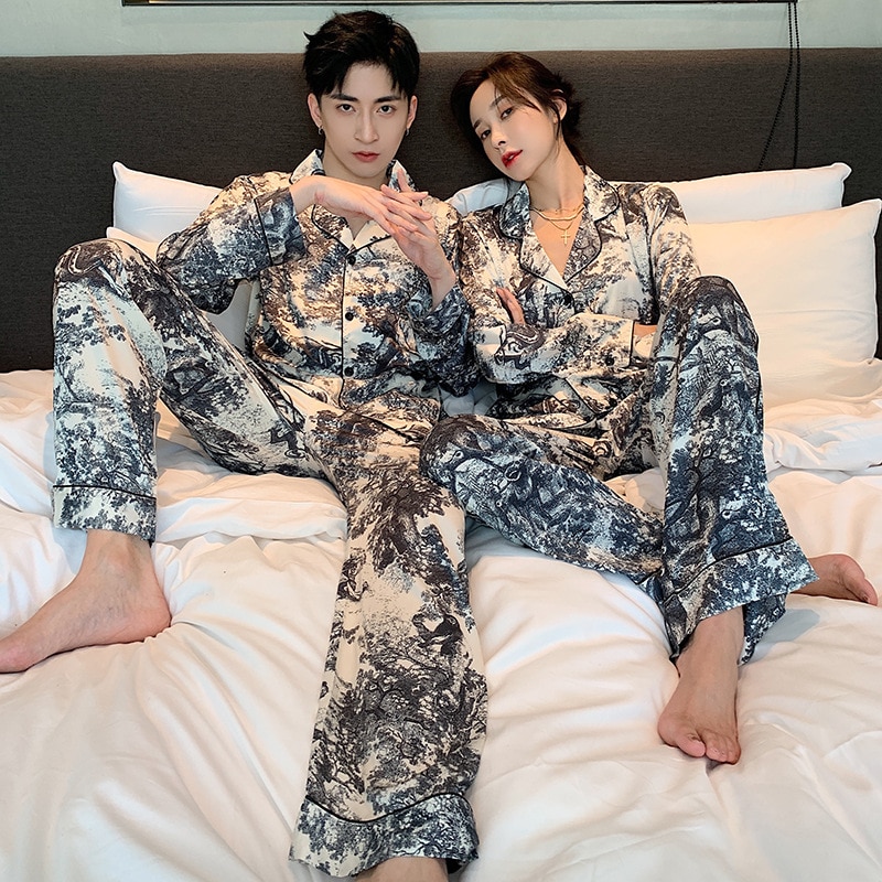 Pyjama 2 pièces avec pantalon pour couples_1