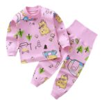 2 Ensemble Pyjamas d'hiver pour enfant en tissu drap fin_12