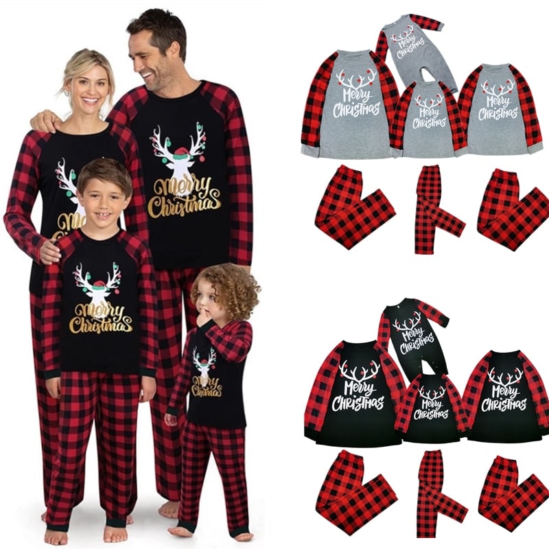 Ensemble Pyjama de noël pour famille design simple IMAGE VARIANTE_1