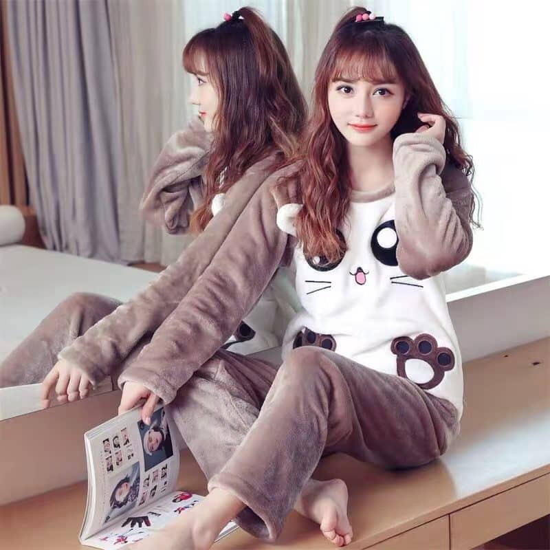 Ensemble de pyjama en velours mignons design asiatique_18