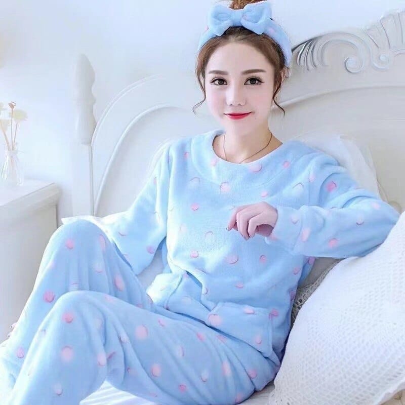 Ensemble pyjama 2 pièce à motif lapin imprimé pour femmes