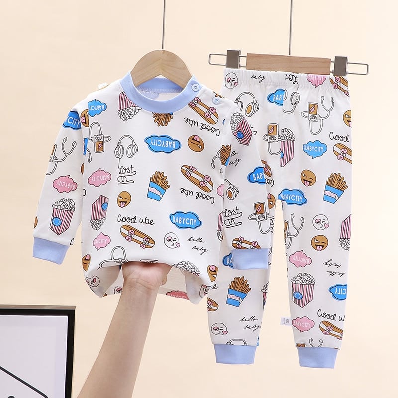 Ensemble pyjama enfant mignon en coton pour garçon fille_4