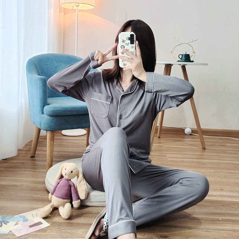 Pyjama de 2 pièces en pur coton pour femme