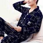 Magnifique ensemble de pyjama pour homme en polyester_10