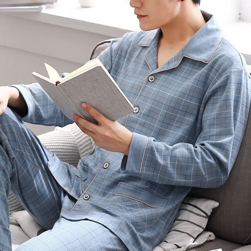 Magnifique ensemble de pyjama pour homme en polyester