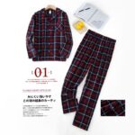Pyjama 2 pièces à carreaux pour homme design écossais_10