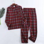 Pyjama 2 pièces à carreaux pour homme design écossais_12