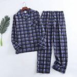 Pyjama 2 pièces à carreaux pour homme design écossais_22
