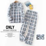 Pyjama 2 pièces à carreaux pour homme design écossais_23
