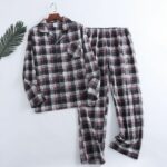Pyjama 2 pièces à carreaux pour homme design écossais_7