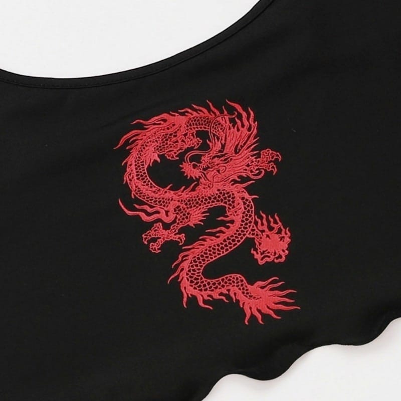Pyjama 2 pièces à motif dragon style chinois