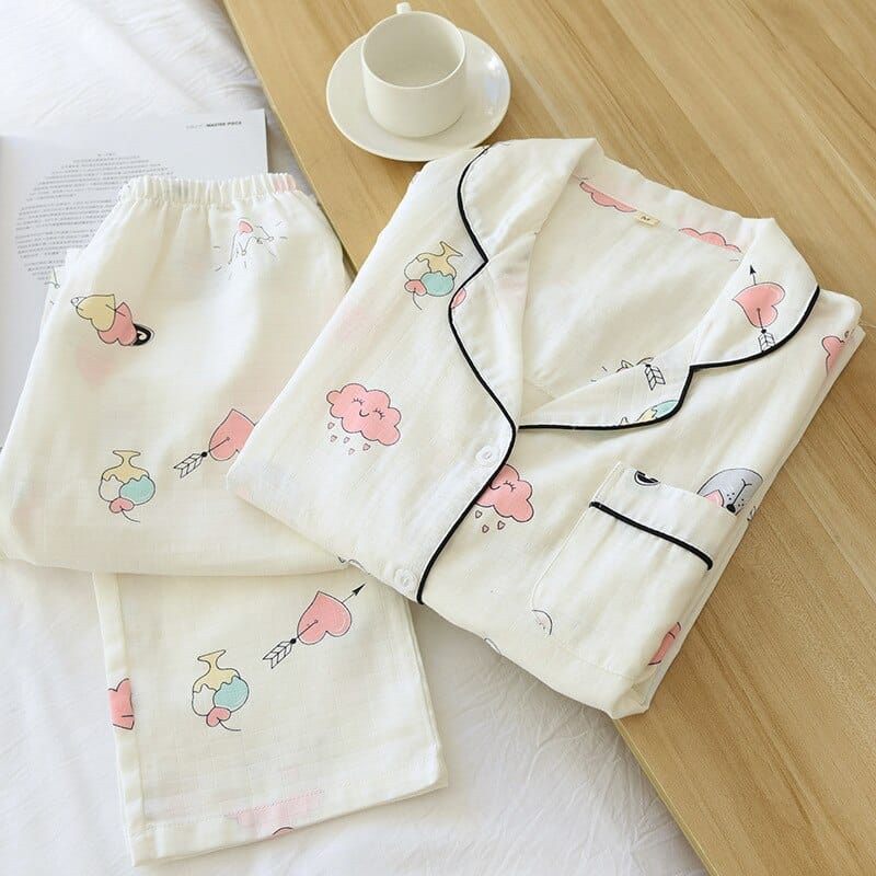 Pyjama 2 pièces en coton style moderne pour femmes Nuage XL