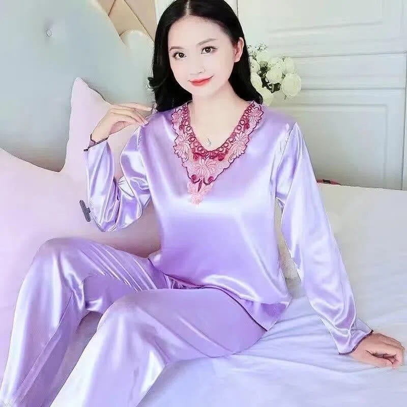 Pyjama 2 pièces style chinois pour femmes_10