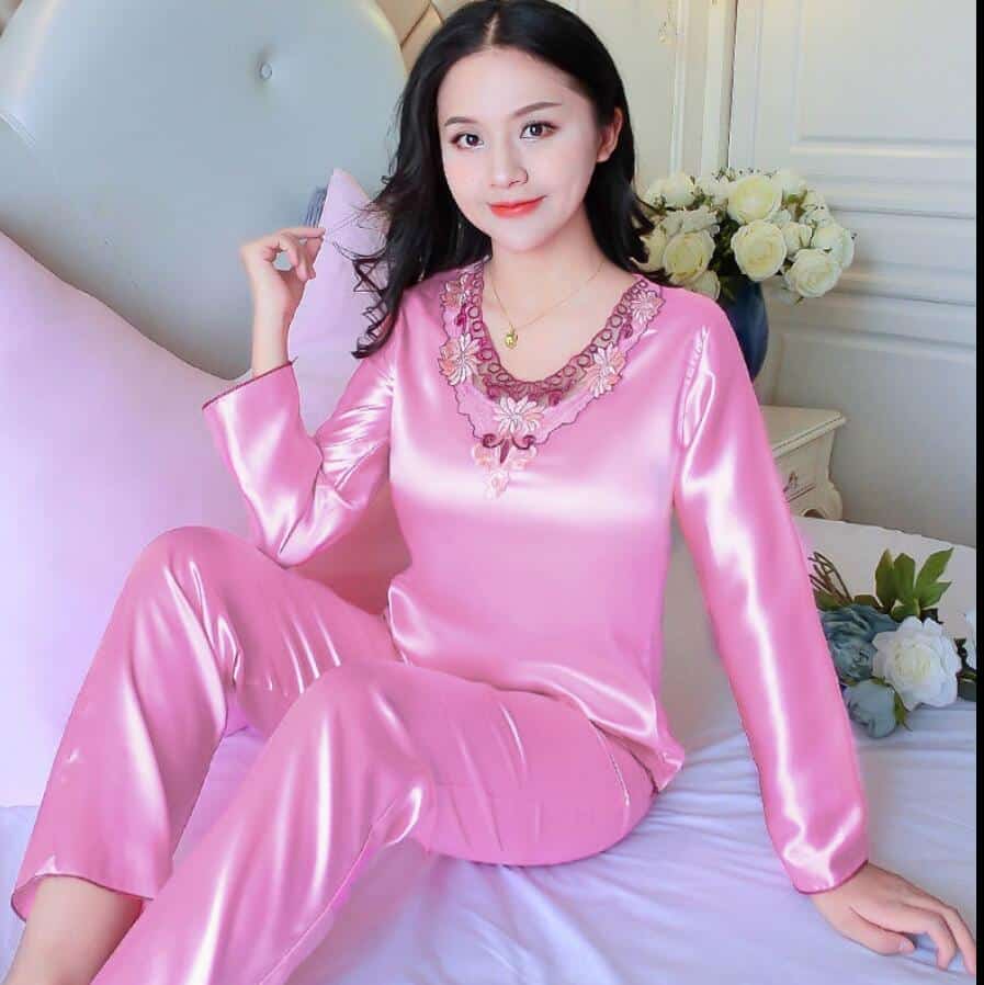 Pyjama 2 pièces style chinois pour femmes_25