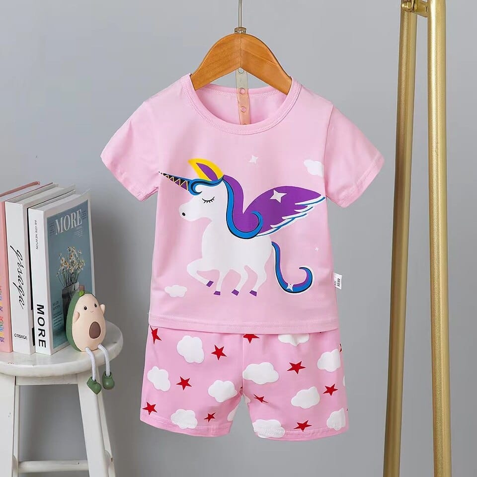Pyjama Kawaii en polyester pour enfant avec short_1