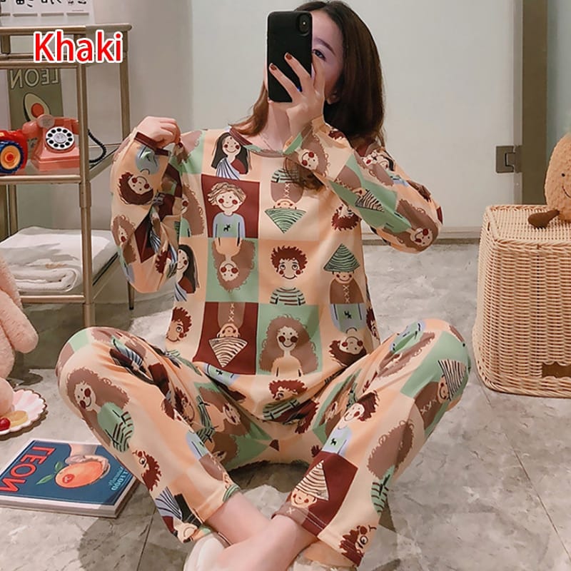 Pyjama Pilou Pilou hiver mignon pour femme Khaki XXL
