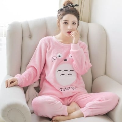 Pyjama Polaire d'hiver pour femmes Rose XL
