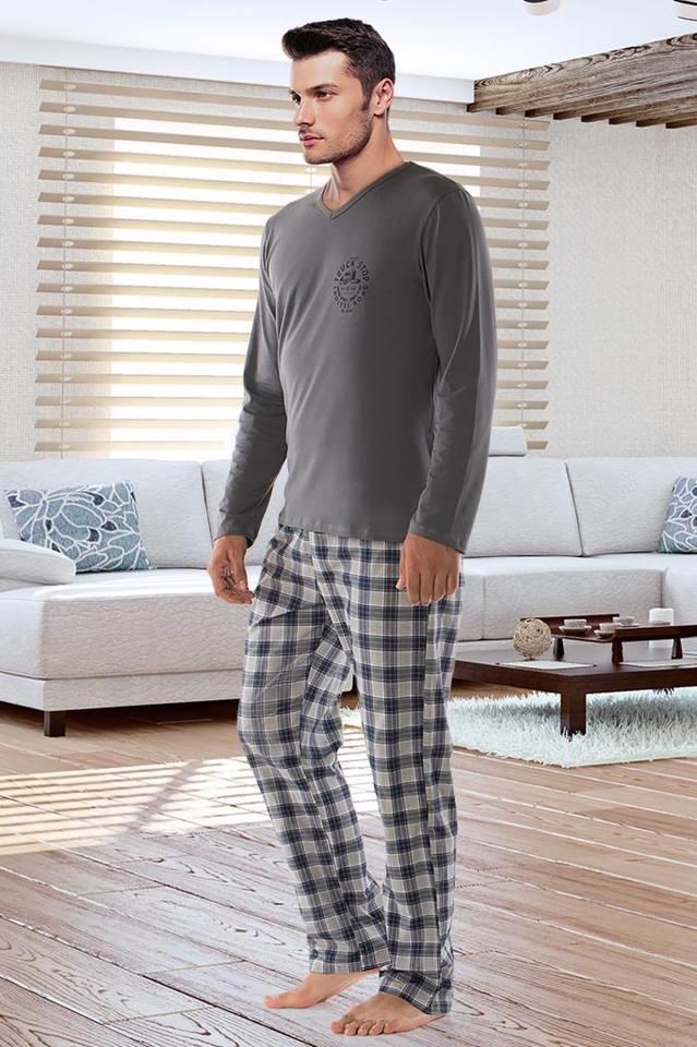 Pyjama à manches longues en pilou pour homme_1