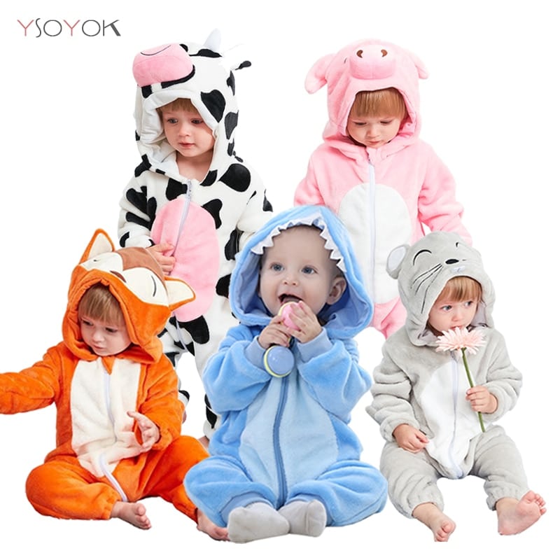 Pyjama à motif animal en coton pour bébé_1
