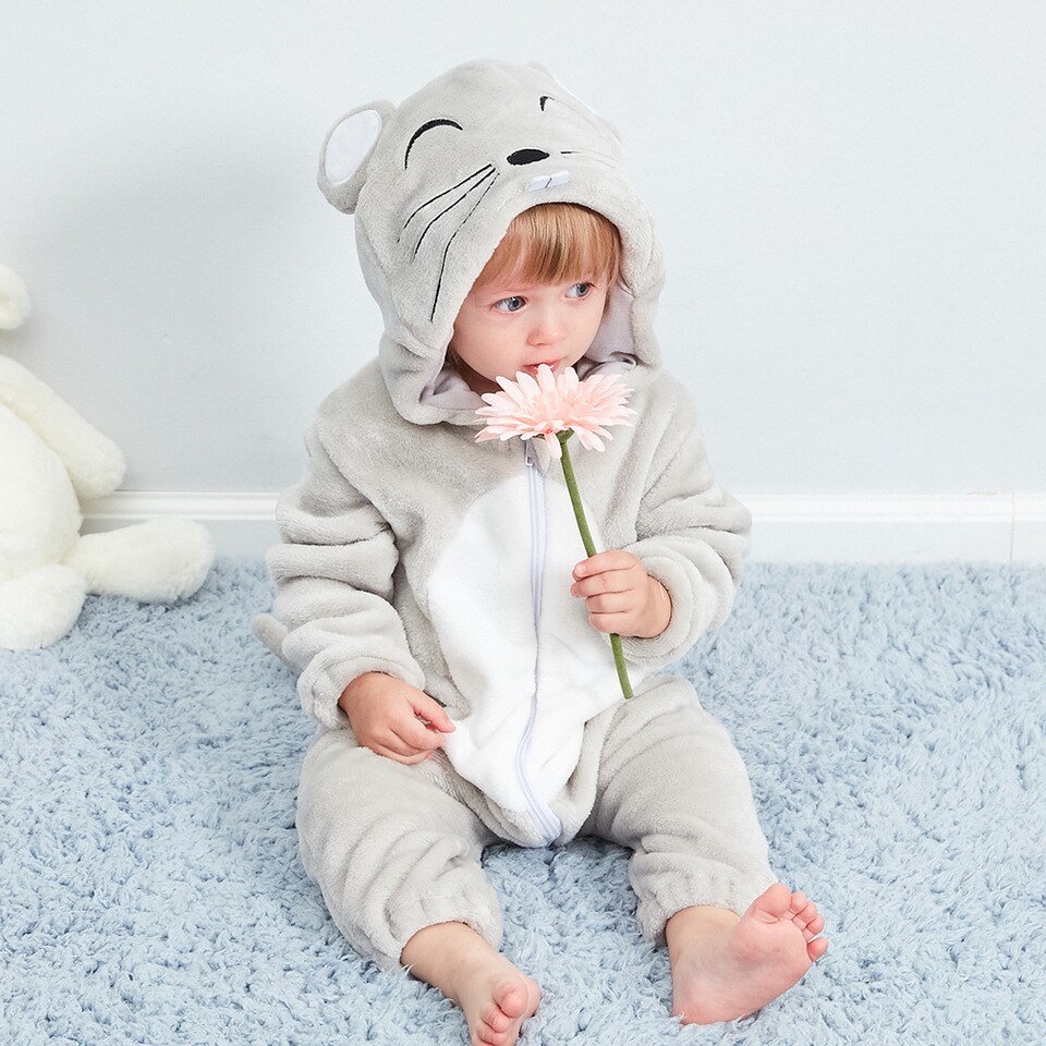 Pyjama à motif animal en coton pour bébé Souris 3 mois