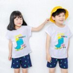 Pyjama à motif imprimé en coton avec short pour enfant_25