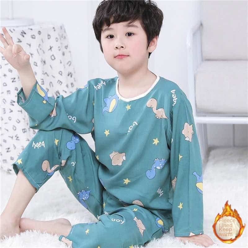 Pyjama à motifs imprimé d'ado en polyester_1