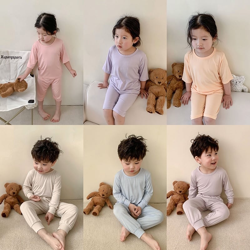 Pyjama à short taille haute en modale pour enfant_1