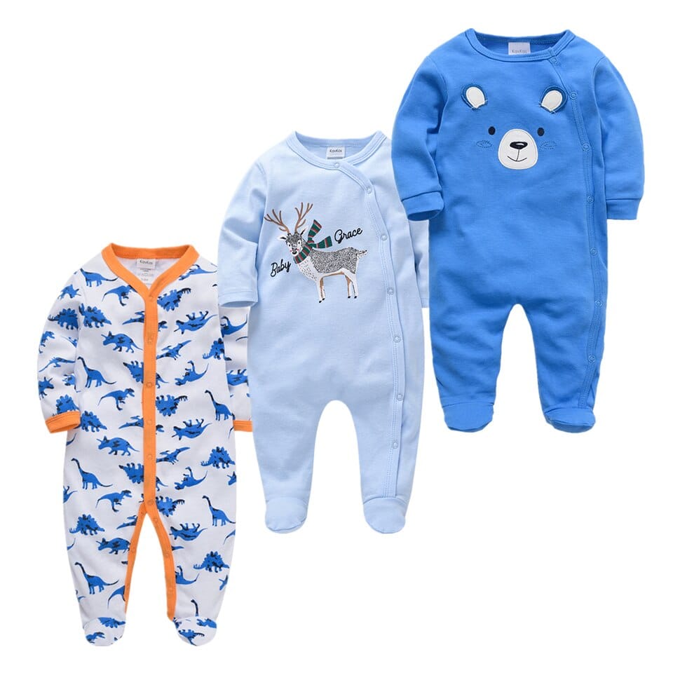 Pyjama bébé en coton respirant et doux 5 pièces 6-9 mois