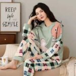 Pyjama coréen à 2 pièces en coton à manches longues_6