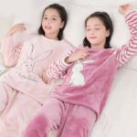 Pyjama d'ado en coton à manches longues motifs imprimé_12