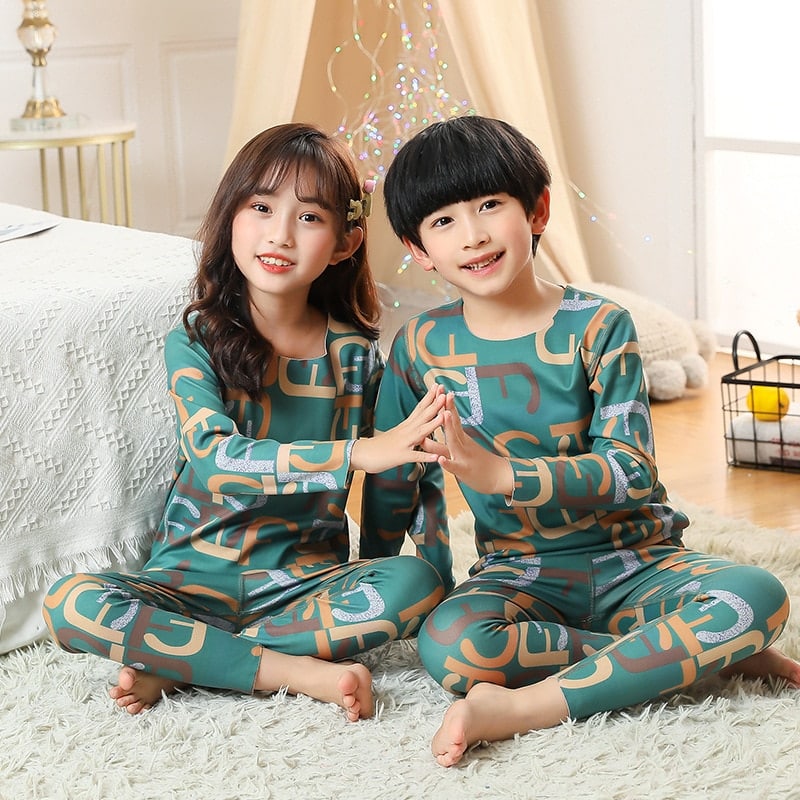 Pyjama d'ado en coton à motif imprimé_1