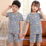 Pyjama d'été en coton pour enfant avec short_19