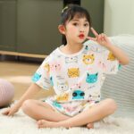 Pyjama d'été en coton pour enfant avec short_22