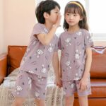 Pyjama d'été en coton pour enfant avec short_29