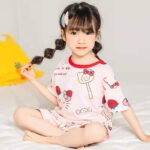 Pyjama d'été en coton pour enfant avec short_32