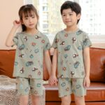 Pyjama d'été en coton pour enfant avec short_34
