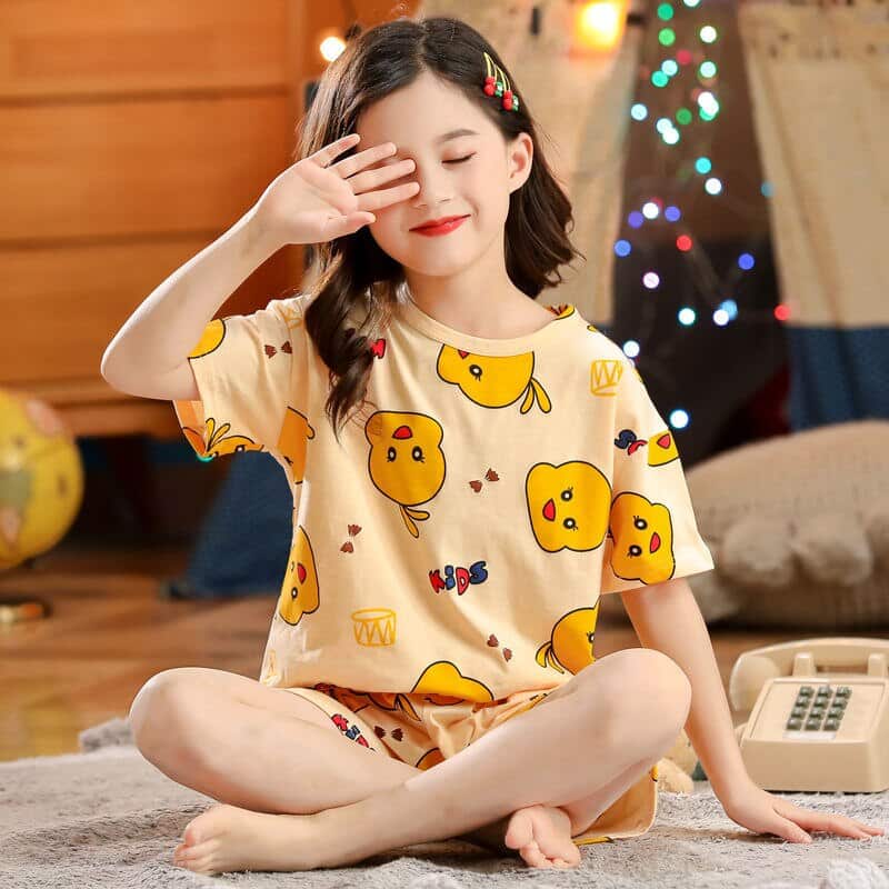 Pyjama d'été en coton pour enfant avec short_4