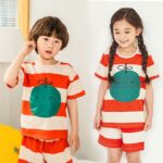Pyjama d'été en coton pour enfant avec short_5