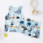 Pyjama d'été en coton pour enfant avec short_6