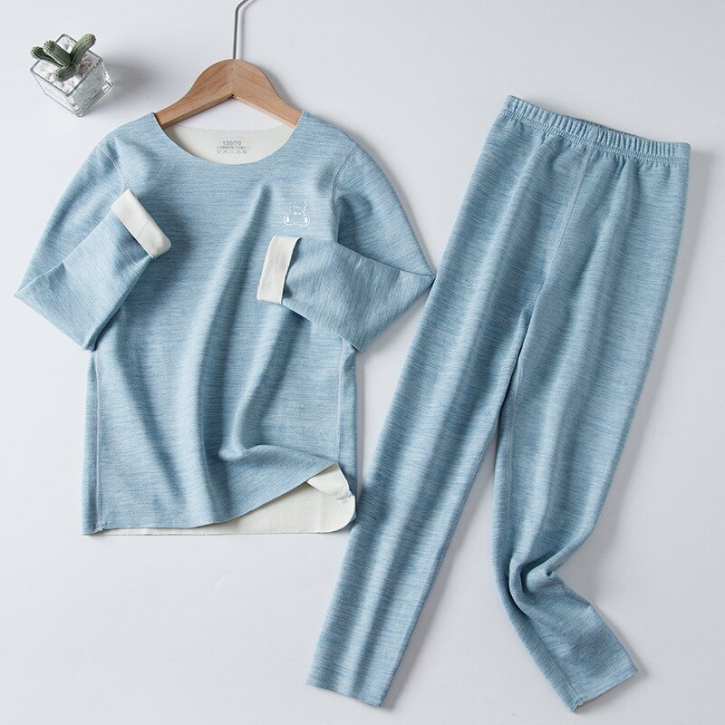 Pyjama d'hiver ado en polyester Bleue 90-100cm