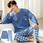 Pyjama d'hiver en coton pour hommes à motif rayé IMAGE VARIANTE_23