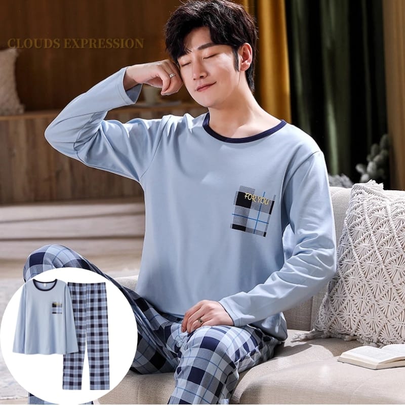 Pyjama d'hiver en coton pour hommes à motif rayé IMAGE VARIANTE M3 XL China
