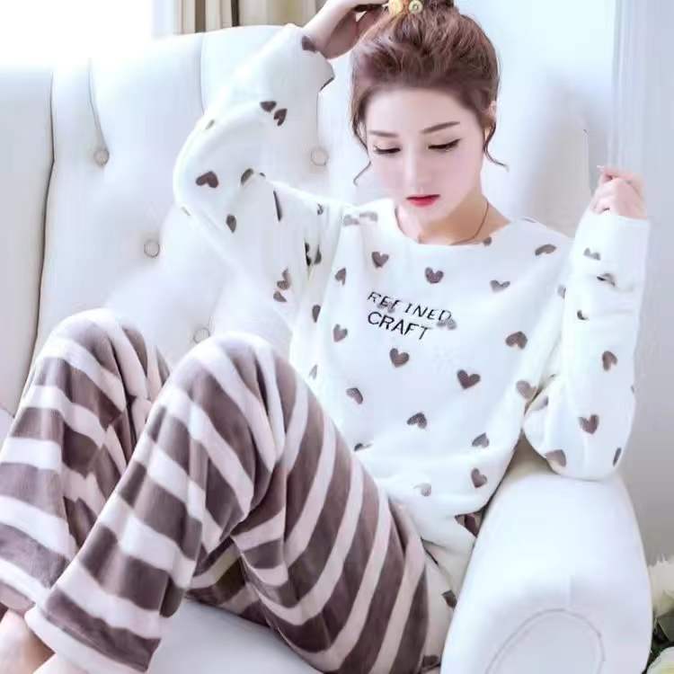 Pyjama d'hiver en peluche polaire pour femme Blanc M
