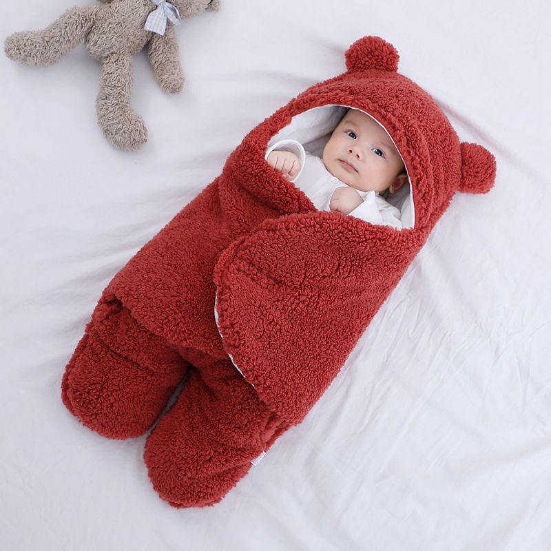 Pyjama d'hiver enveloppant en coton pour enfant Rouge 40X62CM
