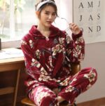 Pyjama d'hiver pour femmes avec impression à point_16