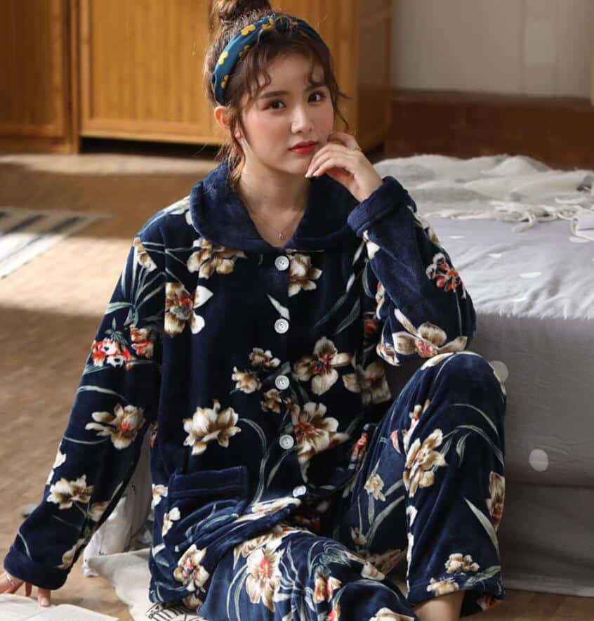 Pyjama d'hiver pour femmes avec impression à point_4