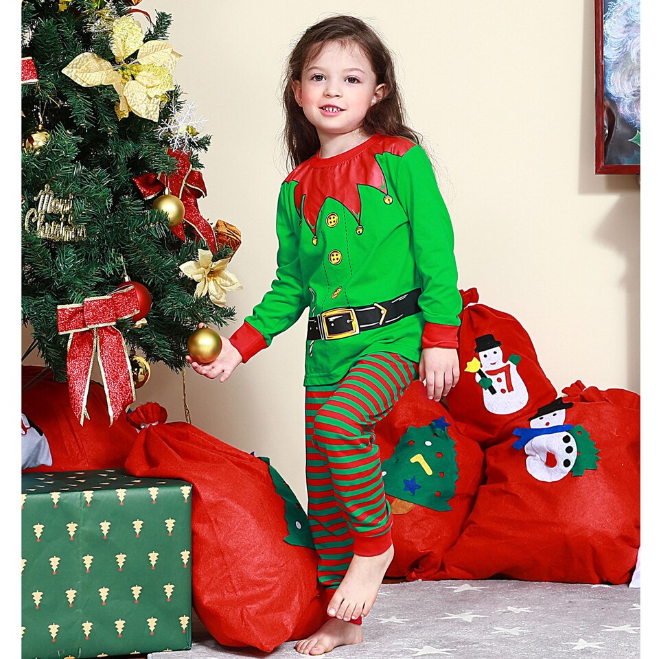 Pyjama de Noël avec un joli motif imprimé pour enfant_1