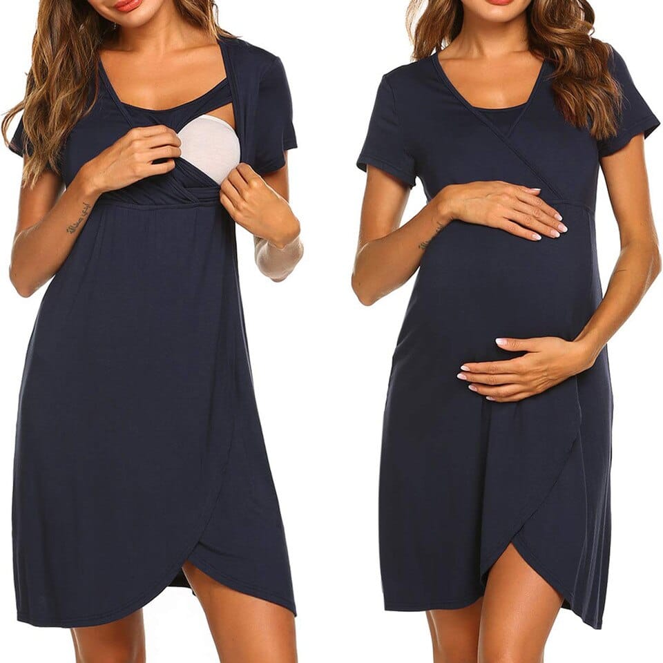 Pyjama de grossesse en coton pour femmes enceinte_1
