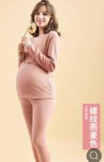 Pyjama de grossesse stylé pour femme en coton_7