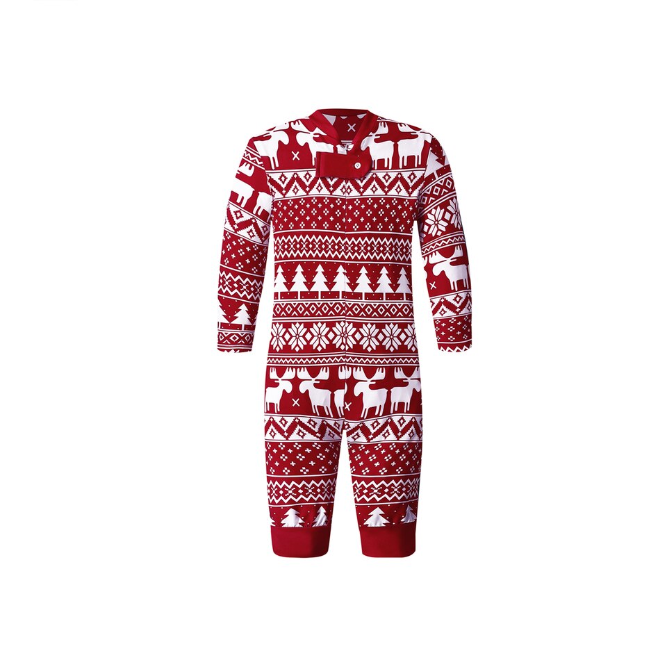 Pyjama de noël à imprimé de flocons de neige en polyester